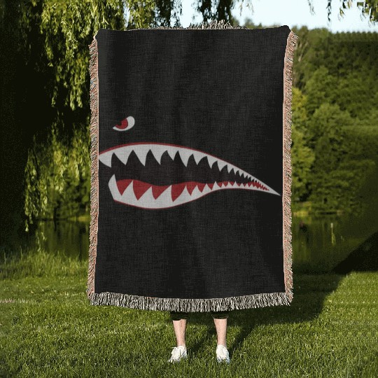 p-51 mustangs p-40 warhawks Woven Blankets