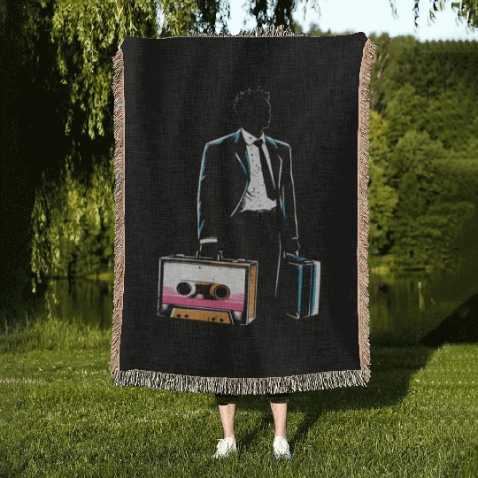 Cassette Tape Dad Retro Music Lover Woven Blankets