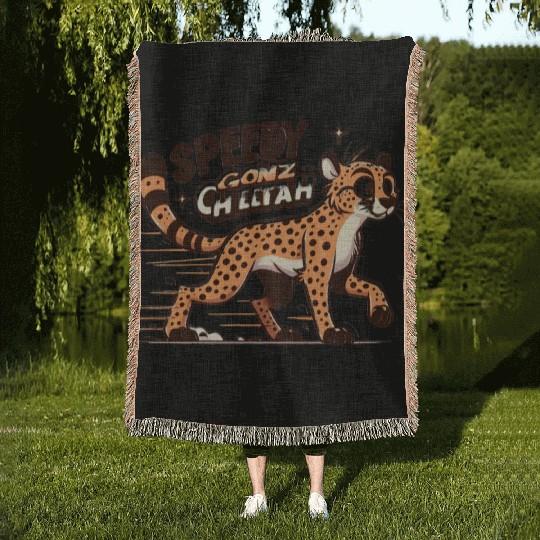 Cheetah: Speedy GonzCheetah Woven Blankets