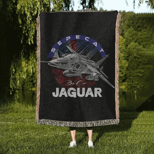 Sepecat Jaguar British-French Fighterjet Military Woven Blankets