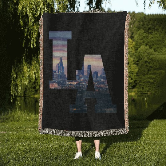 Los Angeles California LA Gift Woven Blankets