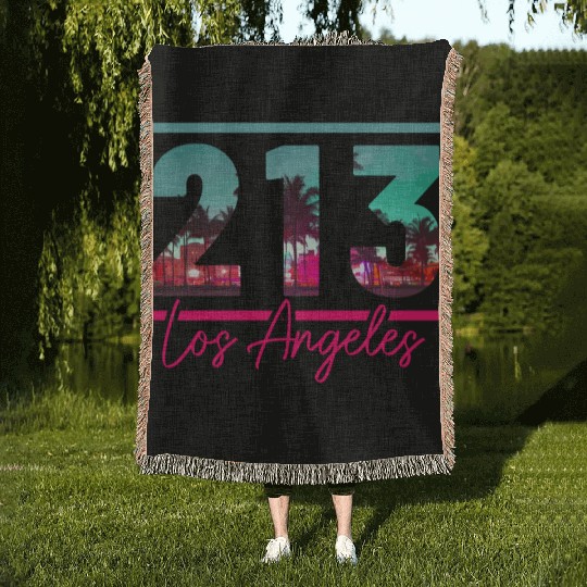 Los Angeles California LA Gift Woven Blankets