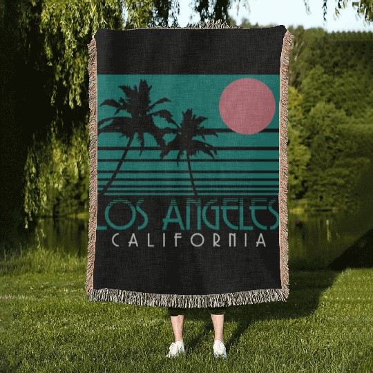 Los Angeles California LA Gift Woven Blankets