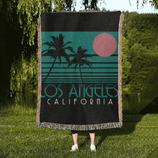 Los Angeles California LA Gift Woven Blankets