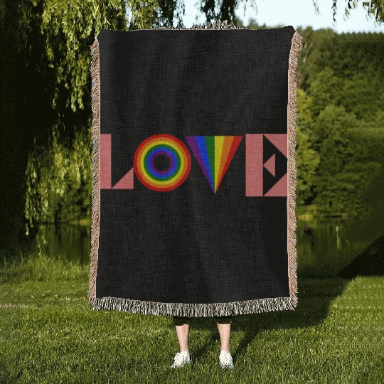 Love is love pride Woven Blankets