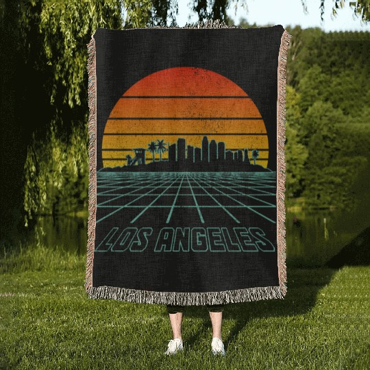 Los Angeles California LA Gift Woven Blankets