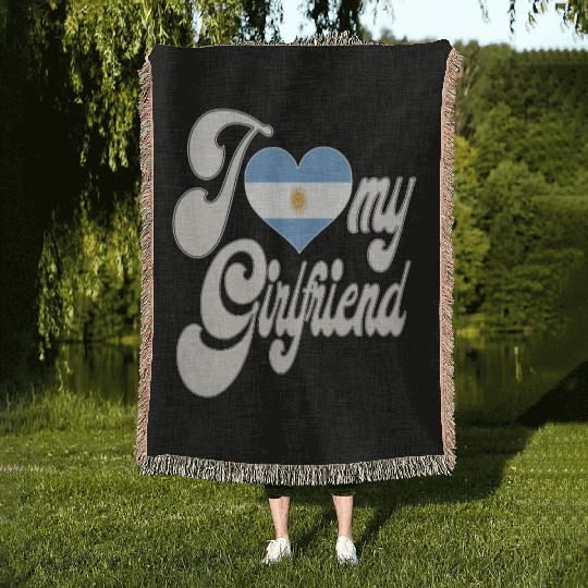 ArgentinaI Love My Argentinian Girlfriend Woven Blankets