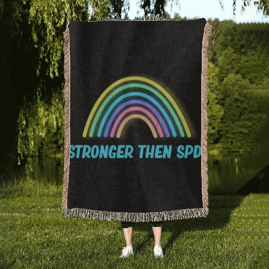 Stronger Than SPD Awareness Disorder Toddler Woven Blankets