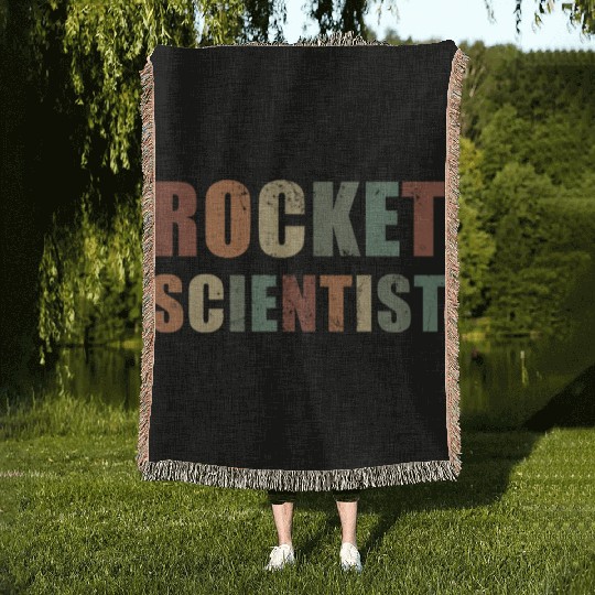 Rocket Scientist Aerospace Engineer Spaceship Woven Blankets