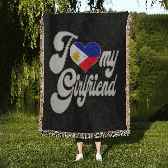 FilipinoI Love My Filipino Girlfriend Woven Blankets
