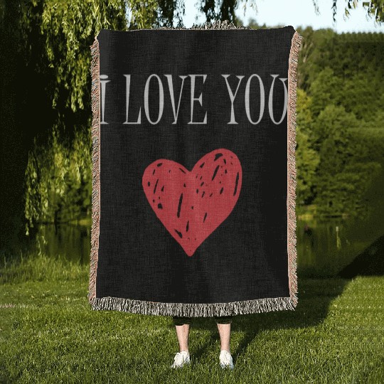 I Love You Woven Blankets