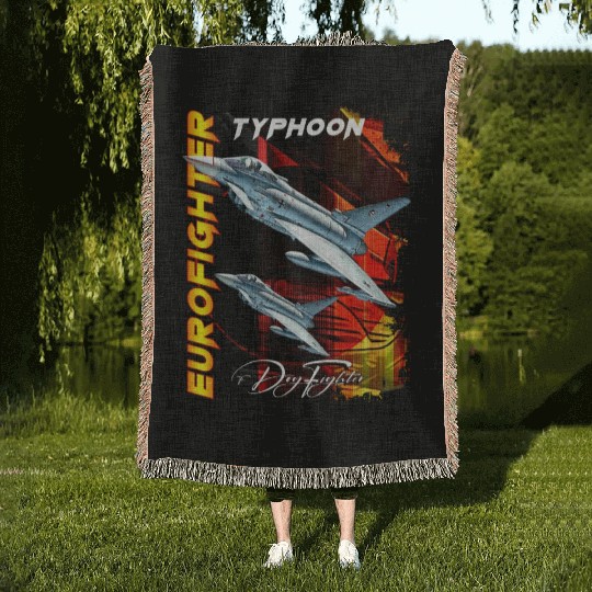 Eurofighter Typhoonn Multirole fighter Jet Woven Blankets