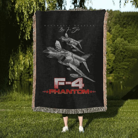 F-4 Phantom Us Air Force Fighter jet Woven Blankets