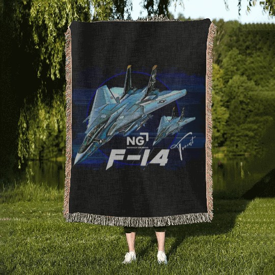 F-14 Tomcat Fighterjet Woven Blankets