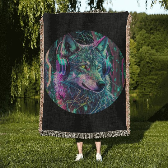 Electric Wilderness Glow 4 Woven Blankets