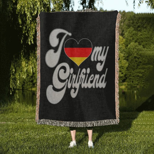 GermanyI Love My German Girlfriend Woven Blankets