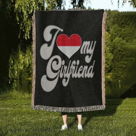 IndonesiaI Love My Indonesian Girlfriend Woven Blankets