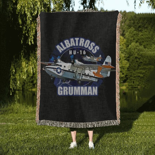 Grumman HU-16 Albatross Aircraft Woven Blankets