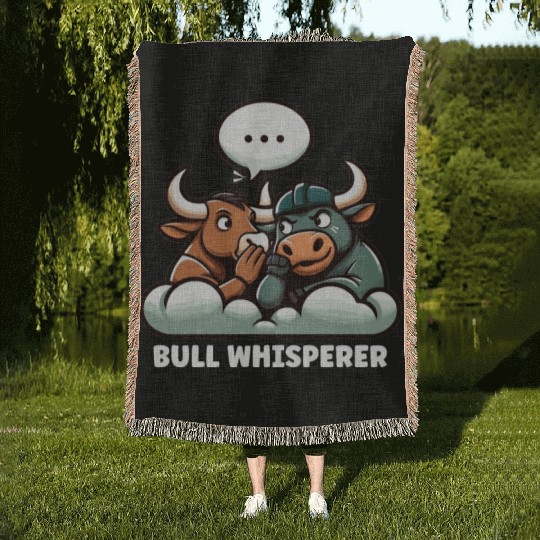Rodeo Bull Riding Livestock Show Farmer Cattle Woven Blankets