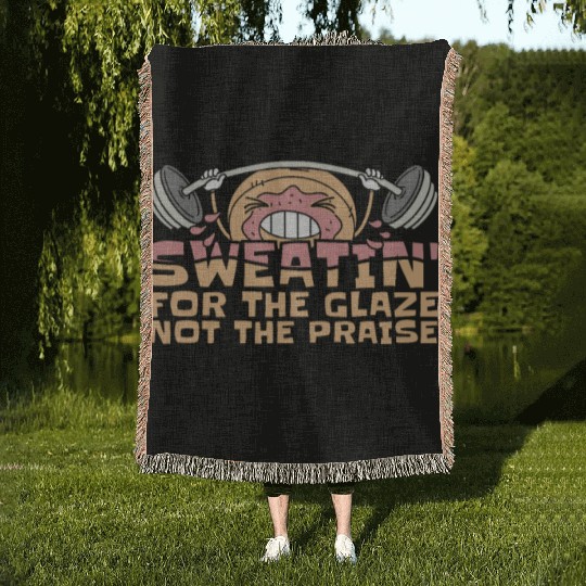 Fitness Donut Donut Gym Woven Blankets