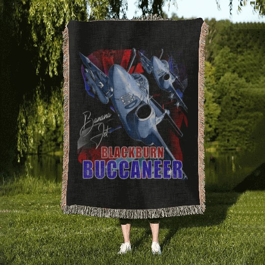 Blackburn Buccaneer Fighter Jet Woven Blankets