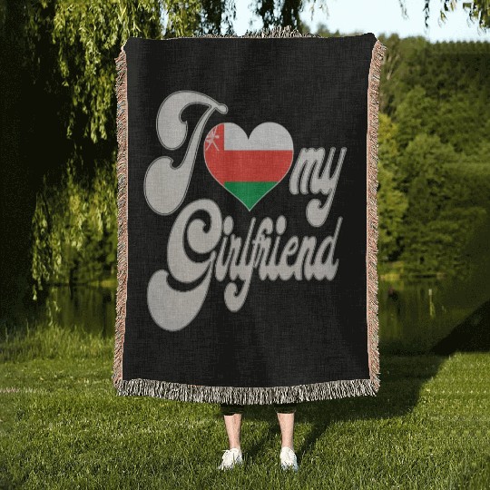 OmanI Love My Omani Girlfriend Woven Blankets
