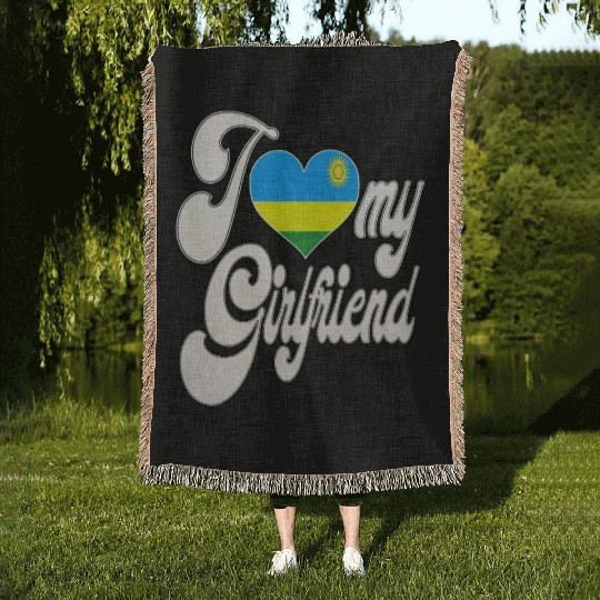 RwandaI Love My Rwandan Girlfriend Woven Blankets