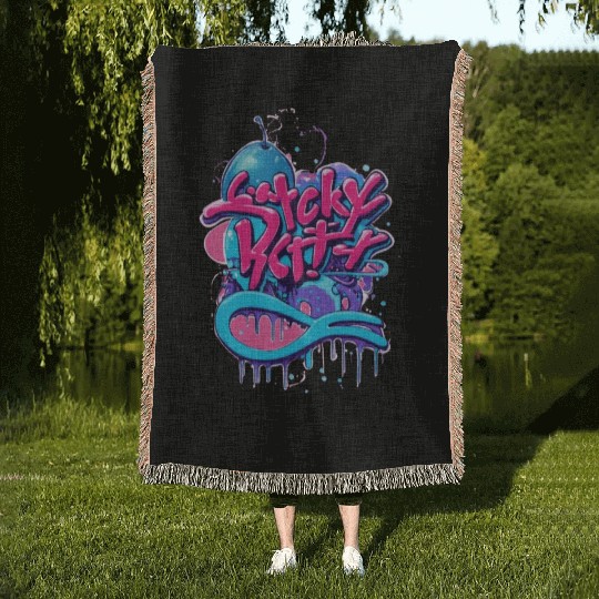 graffiti logo Woven Blankets