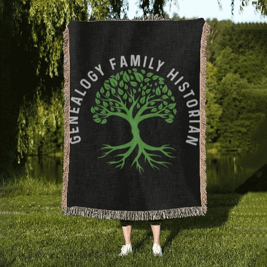 Genealogy Family Historian Archaeologist Gift Woven Blankets