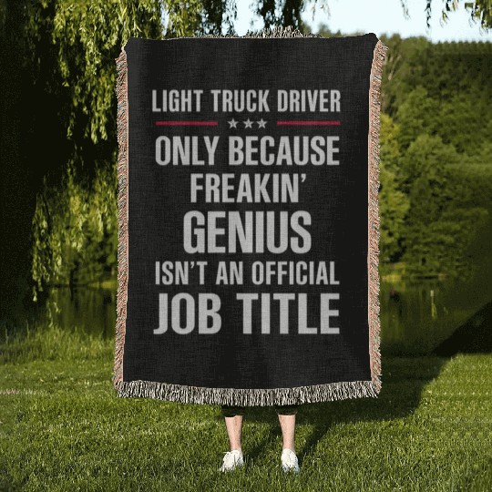 Freakin Genius Light Truck Driver Woven Blankets