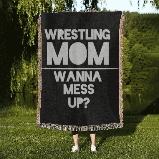 Cool Wrestling Mom Passion Is Gift Woven Blankets