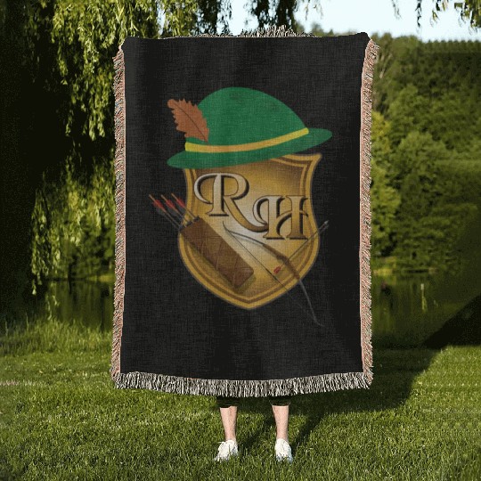 Robin Hood the Archer (and His Items) R&H letters Woven Blankets