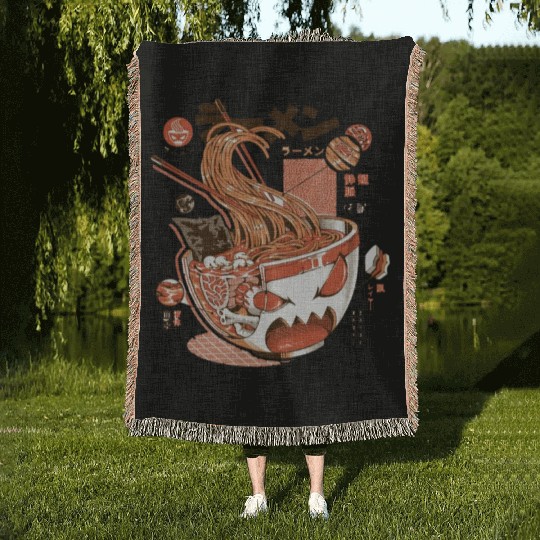 The great Ramen japanese food lovers asian decor Woven Blankets