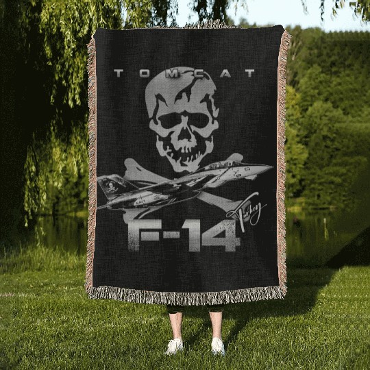 F-14 Tomcat Fighterjet Woven Blankets