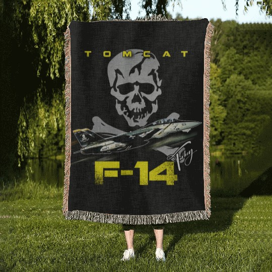 F-14 Tomcat Fighterjet Woven Blankets