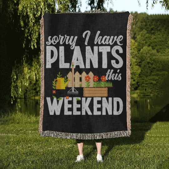 Garden Gardening Weekend Woven Blankets