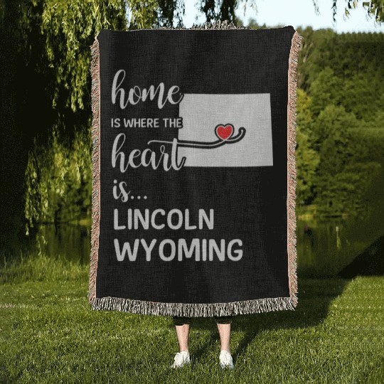 Lincoln County Wyoming Is Where My Heart IsGift Woven Blankets