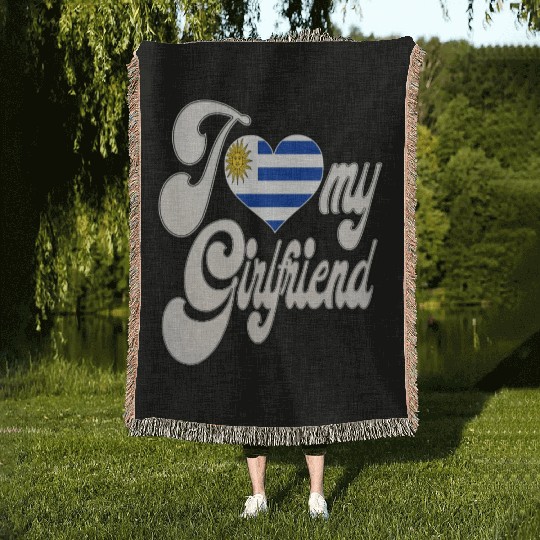 UruguayI Love My Uruguayan Girlfriend Woven Blankets