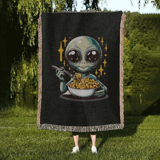 Galaxy Mac and Cheese | Sci-fi Comfort Food Gifts Woven Blankets