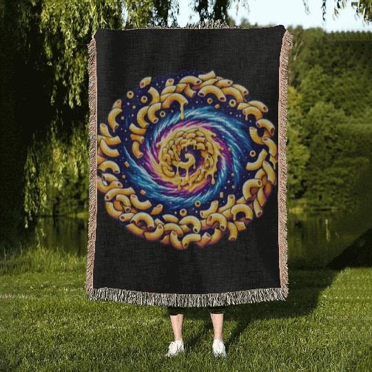 Galaxy Mac and Cheese | Sci-fi Comfort Food Gifts Woven Blankets
