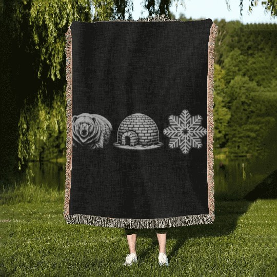 Winter Woven Blankets, Know Your Animal Kingdom Polar Bear