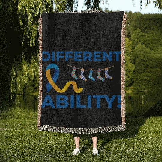 Down Syndrome Awareness Different Ability Woven Blankets