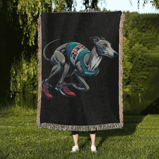 Marathon Master: Greyhound's Race Day Woven Blankets