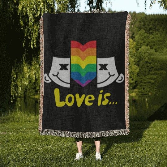 Love is love, boys love boys Woven Blankets