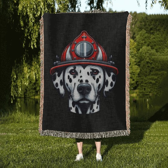 Braveheart Dalmatian: Firefighter's Companion Woven Blankets