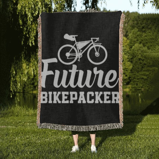Bikepacking Toddler Newborn Bikepacker Future Bike Woven Blankets