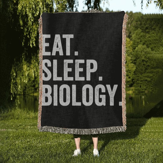 Eat Sleep Biology Woven Blankets