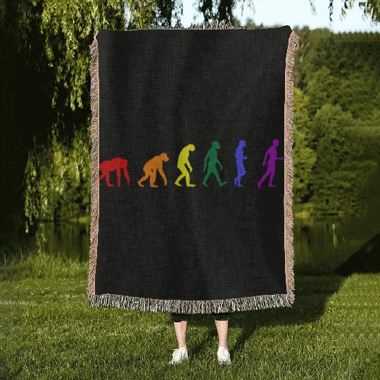 Rainbow Evolution Woven Blankets