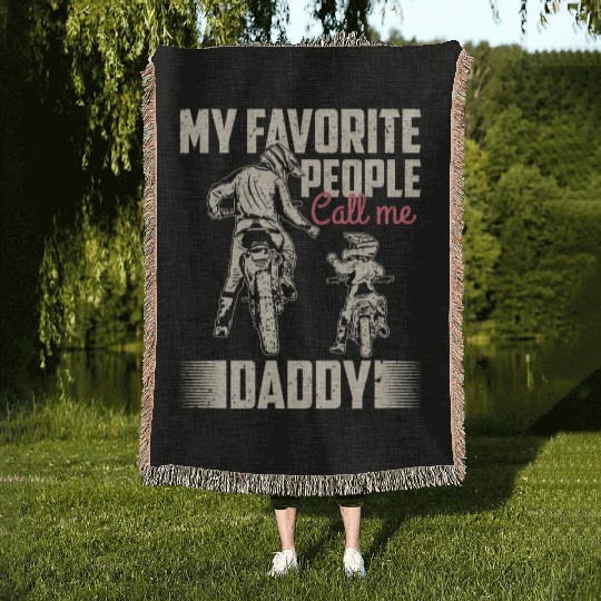 My favorite people call me daddy Vintage Woven Blankets