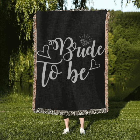 Bride To Be Funny Wedding Party Woven Blankets